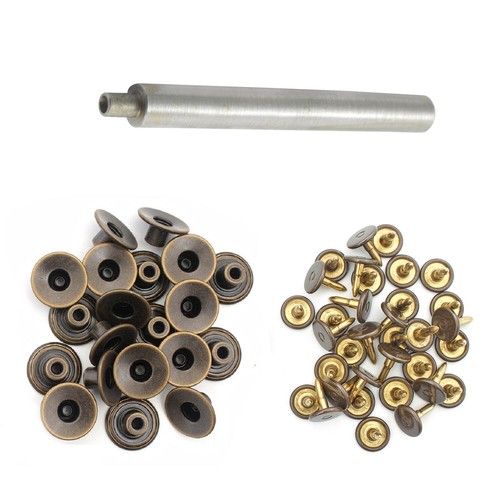 Brass jeans tack buttons - tack,