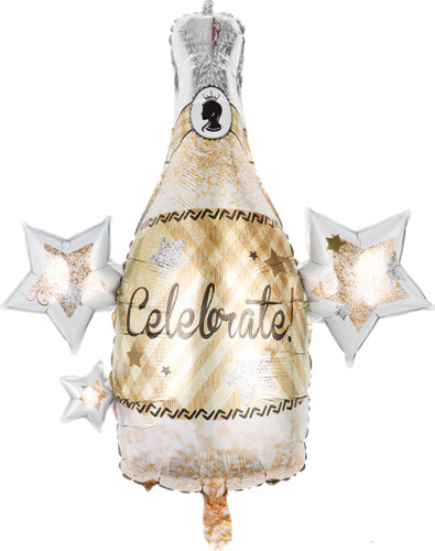 Champagne bottle balloon - champagne,
