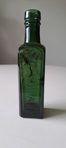 Vintage dark green glass - dark,
