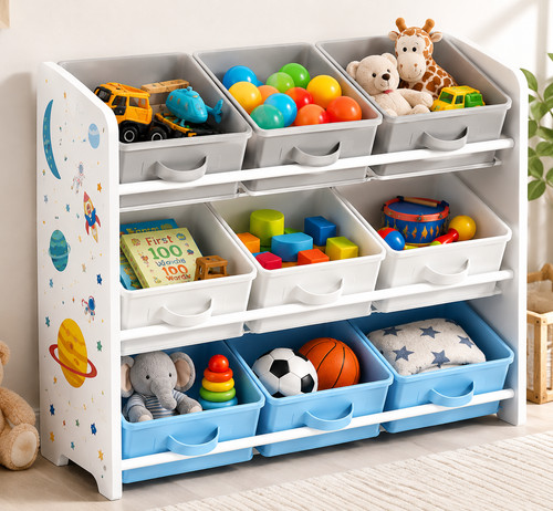Kids toy storage shelf with - toy,