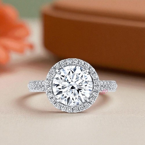 White gold solid 14k - white, lab
