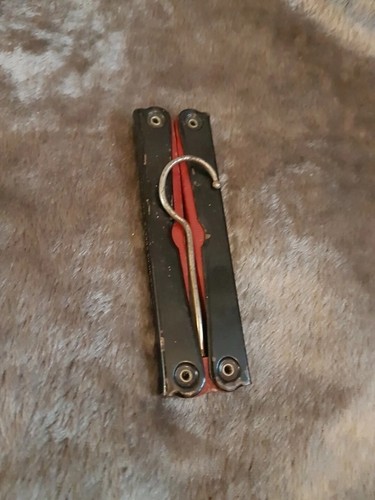 Fold out travel coat hanger - out,