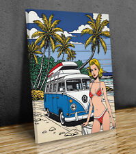 Camper Van and Tropical Beach