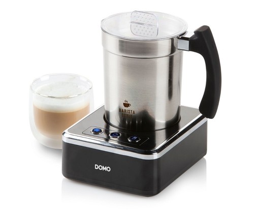 Black milk frother hot cold - black,