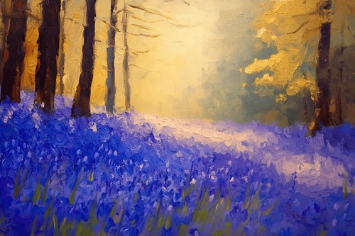 Bluebell woodland forest - bluebell,