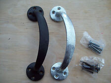 145MM CAST IRON GARDEN GATE SHED DOOR OFFSET PULL HANDLES