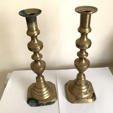Pair Of Vintage Heavy Brass