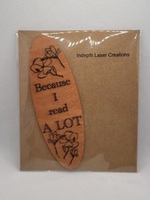 Bookmark wooden engraved - wooden,