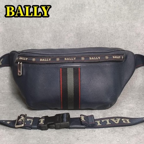 Bally navy blue - navy, leather