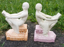 Pair Art Deco Pottery Bookends