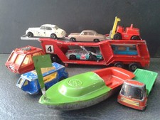 Vintage 1976 Matchbox K-10 Car Transporter & 9 vehicle joblot