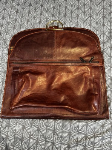 Old angler leather garment - leather, bag