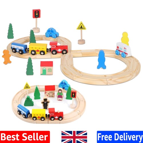 Wooden train set - wooden,