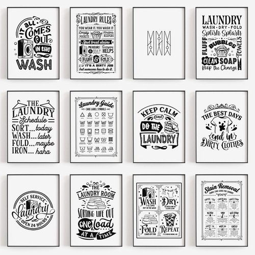 Laundry room wall art poster - laundry,
