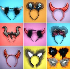 Halloween Headbands Party Fancy Dress Devil Horns Wolf Ears Cosplay Accessory UK