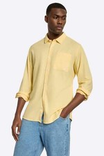 Nautica Barias Mens Long Sleeve Shirt Light Orange