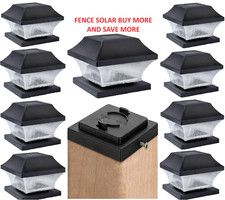 Solar Post Lights Outdoor RGB Modes LED Fence Deck Cap Light for 4x4 5x5 6x6