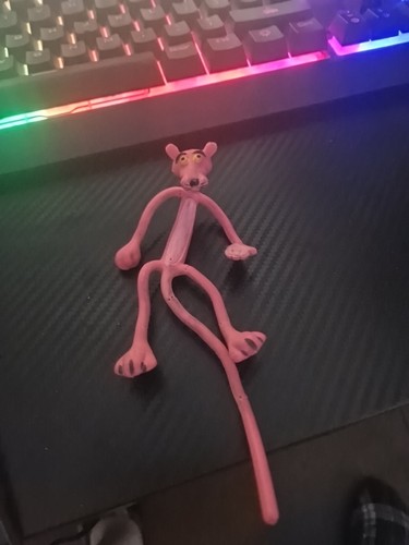 1980s pink panther bendy toy - 1980s,
