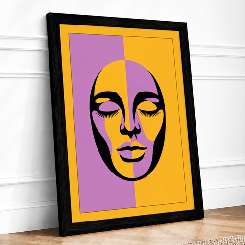 Divided mask art - divided, framed