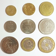 French Francs Coins Full Coin