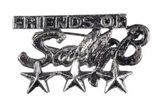 Friends Of Sally B American B-17 Flying Fortress Aeroplane Metal Brooch Badge