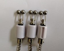  Carp Fishing Bobbins Indicators with Stainless Steel clips and chains x 3