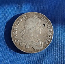 Rare Charles II  1668 over 7