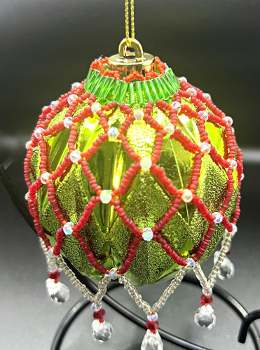 Christmas green glass - , round
