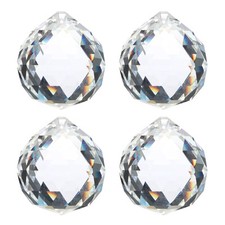 4Pcs 40mm Clear Crystal Ball