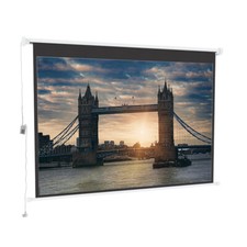 Electric Projector Screen Motorized 4:3 Home Cinema Remote Ctrl 72/84/100/120''
