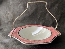 Vintage Soho Pottery Ltd Solian Ware Bowl with metal handle (17x14x14cm)