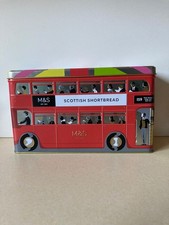 Vintage Retro M&S Scottish Shortbreaf Red Double Decker Bus Tin - Empty