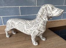 Next Dachshund Figure Large Pop Art Newspaper Statue 38cm Long Sausage Dog