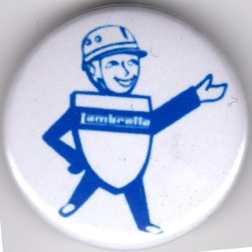 Lambrettaman pin button badge - button,