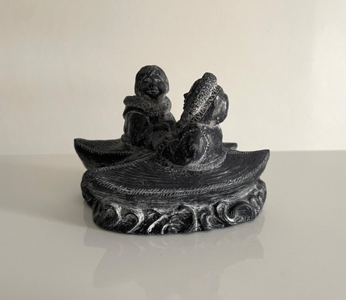 Vintage inuit eskimos figurine - vintage,