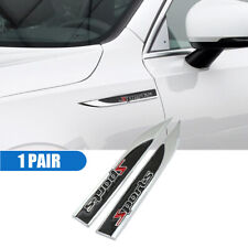 3D Sports Car Metal Logo Emblem Badge Stickers Side Fender Decal Car Accessories