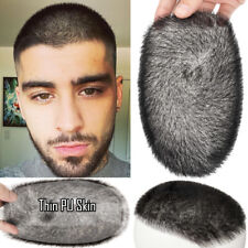 Mens Buzz Cut Toupee PU Thin