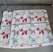  Pair Handmade Clarke And Clarke Ivory Scottie Dog Cushion Covers 16 Inch Zip 