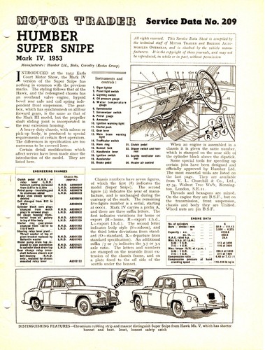 Humber super snipe 1952 - super, mk