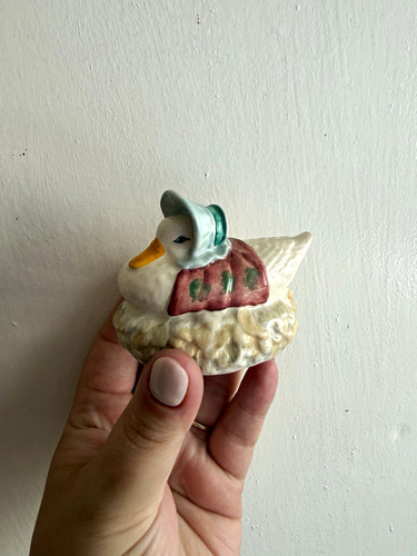 Ceramic duck figurine - ceramic,