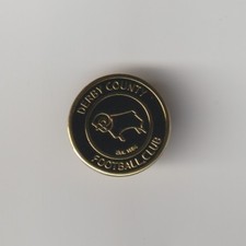 DERBY COUNTY F.C. Club Crested Enamel Badge FREE POST UK Black