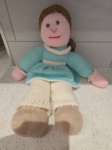 Beautiful knitted rag doll - ,