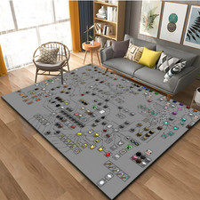 Minecraft Game Bedroom Drifting Window Cartoon Floor Mat Carpet Crystal Velvet