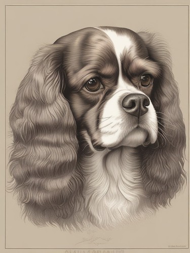 Cavalier king charles vintage - cavalier,