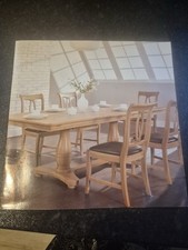 Soild Oak Dinning Table and 6 Chairs Dining Set