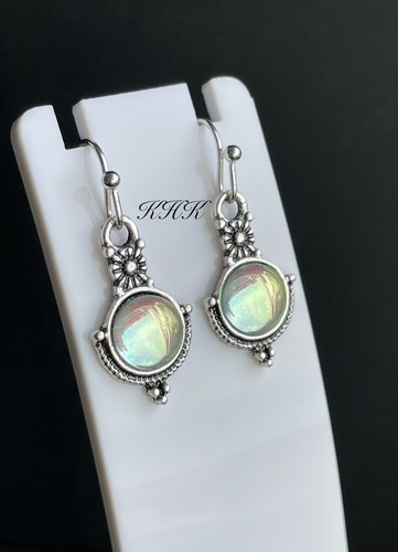 Moonstone dangle drop earrings - dangle,
