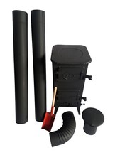 Log wood burner stove black - burner,
