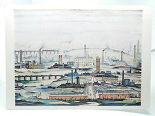 L S Lowry Industrial Landscape 1955 Vintage Art Painting Postcard