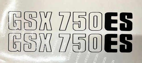 Gsx750es badges decals - badges,