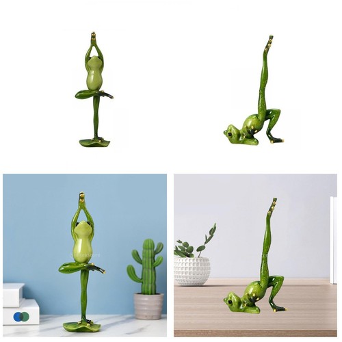 2pcs resin yoga frog - yoga, figurine